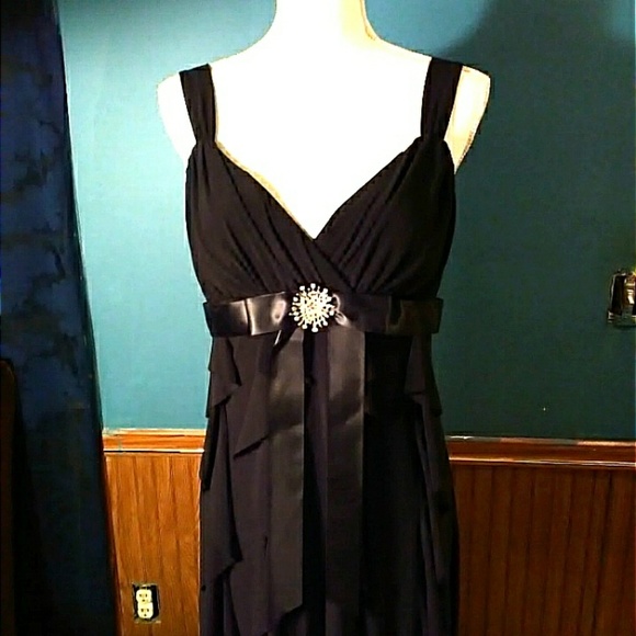 Scarlett Nite Dresses & Skirts - Vintage Black Rhinestone Evening Gown Prom Dress